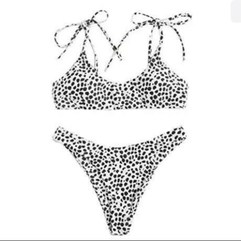 ⚡️4 for $25!⚡️ 🆕 SweatyRocks Sexy Tie Shoulder High Cut Print Bikini